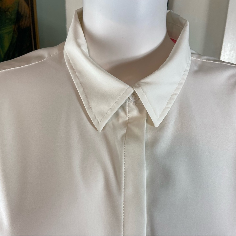 New NWT Modern Ambition White Button-Up Shirt Delightfully Technical Traveler L - Picture 6 of 15